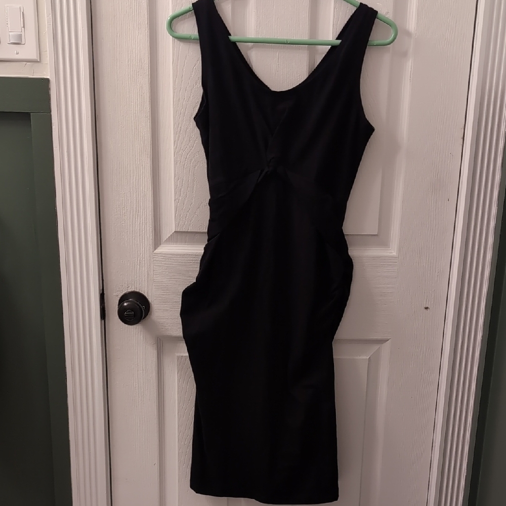 Old Navy Maternity Twist-Front Jersey Bodycon Sleeveless Dress Size Medium - Picture 3 of 6
